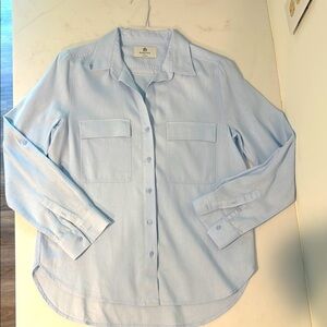 Babaton Aritzia Sky Blue Utility Button Down Shirt